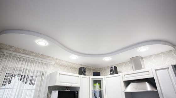 Сатиновые натяжные потолки фото