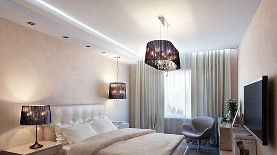 Натяжные потолки фото